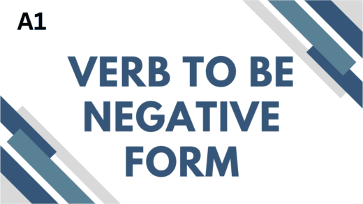 Verb To Be Negative Form