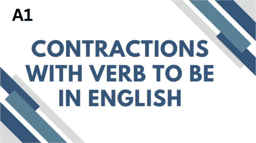 Contractions with Verb To Be in English