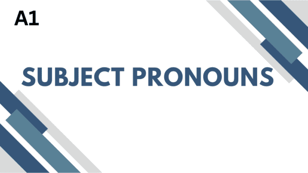 Subject Pronouns English With Farah